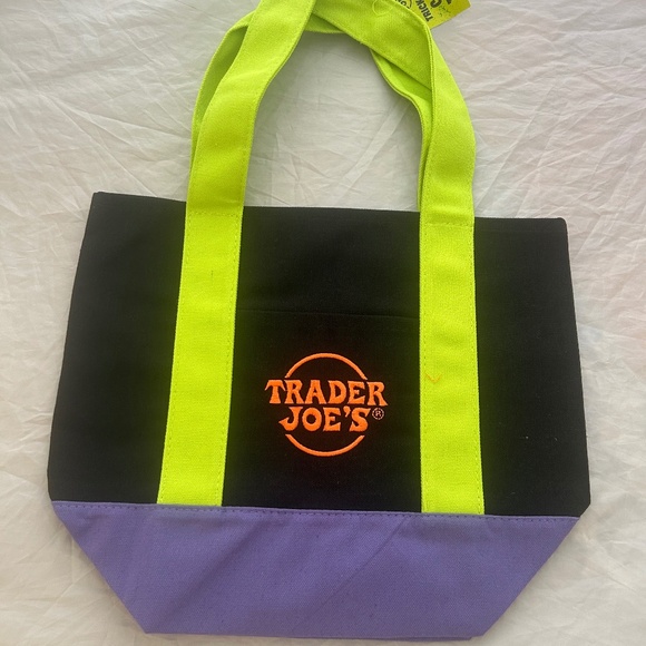 NWT Trader Joe's MINI Canvas Fall Tote Bags Set of 4 Colors - Picture 4 of 14